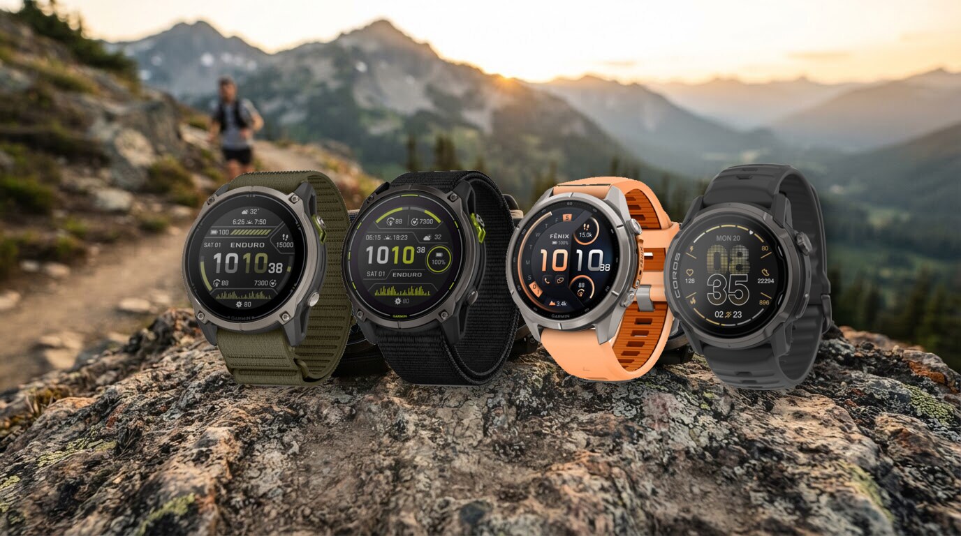 Лучшие часы для трейла — сравнение моделей Garmin Enduro 4, Enduro 3, fēnix 9 и COROS APEX 4