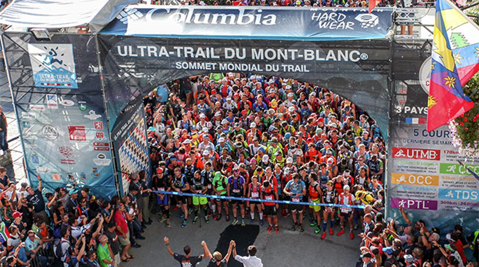Стартовая арка UTMB в Шамони